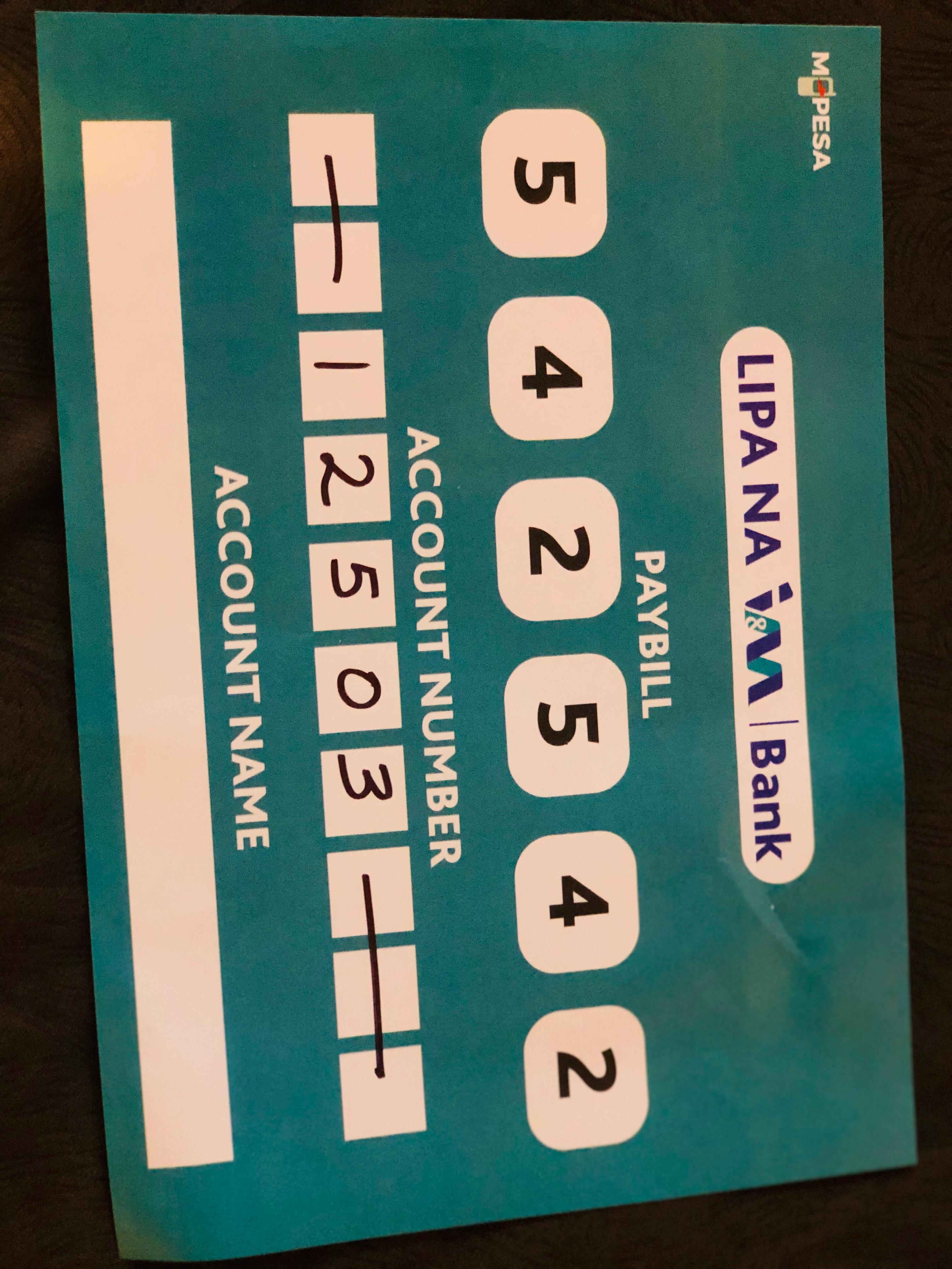 Paybill details